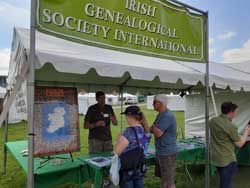 Photo of IGSI's booth at the Minnesota Irish Fair