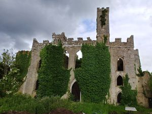 image of a ruined castle in Ireland that is being explored by archaeologists