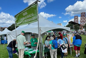 A crowd of visitors at the Fair booth in 2024